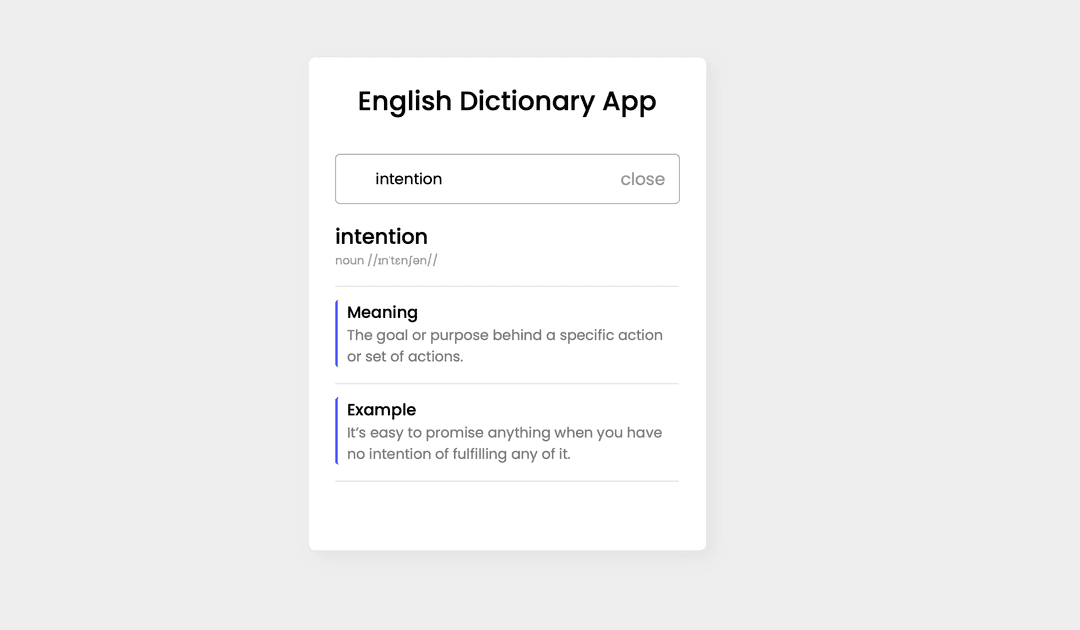 Dictionary App